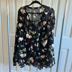 Black floral sundress